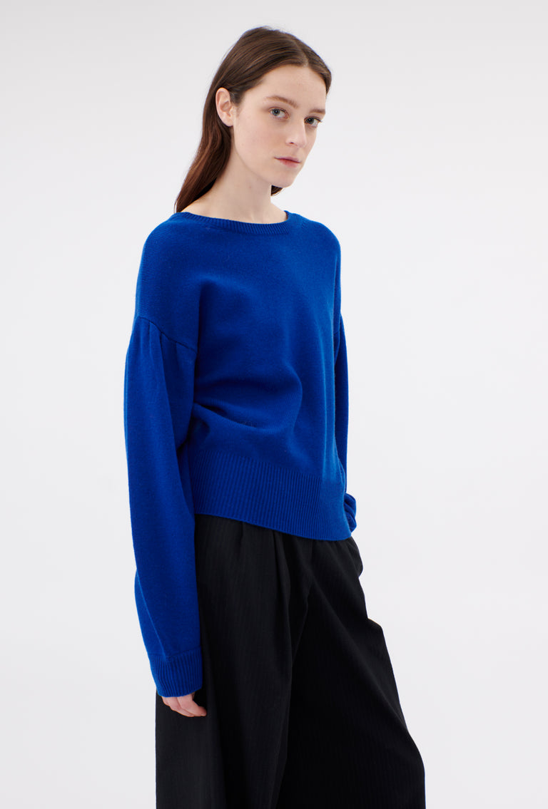 Odeeh Cash-Wool Mix Pullover, Sapphire