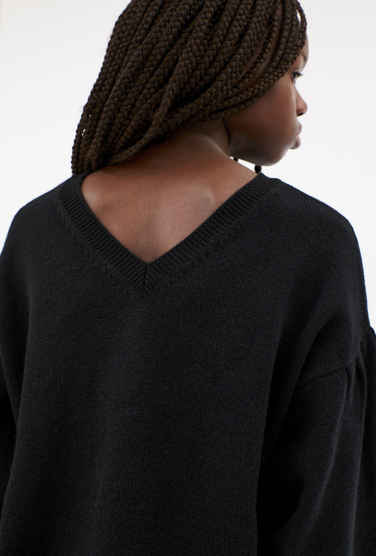 Odeeh Cash-Wool Mix Pullover, Jet Black