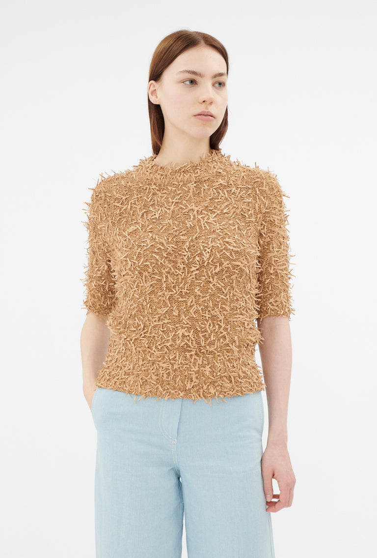 Odeeh Snippets Pullover, Brown Sugar