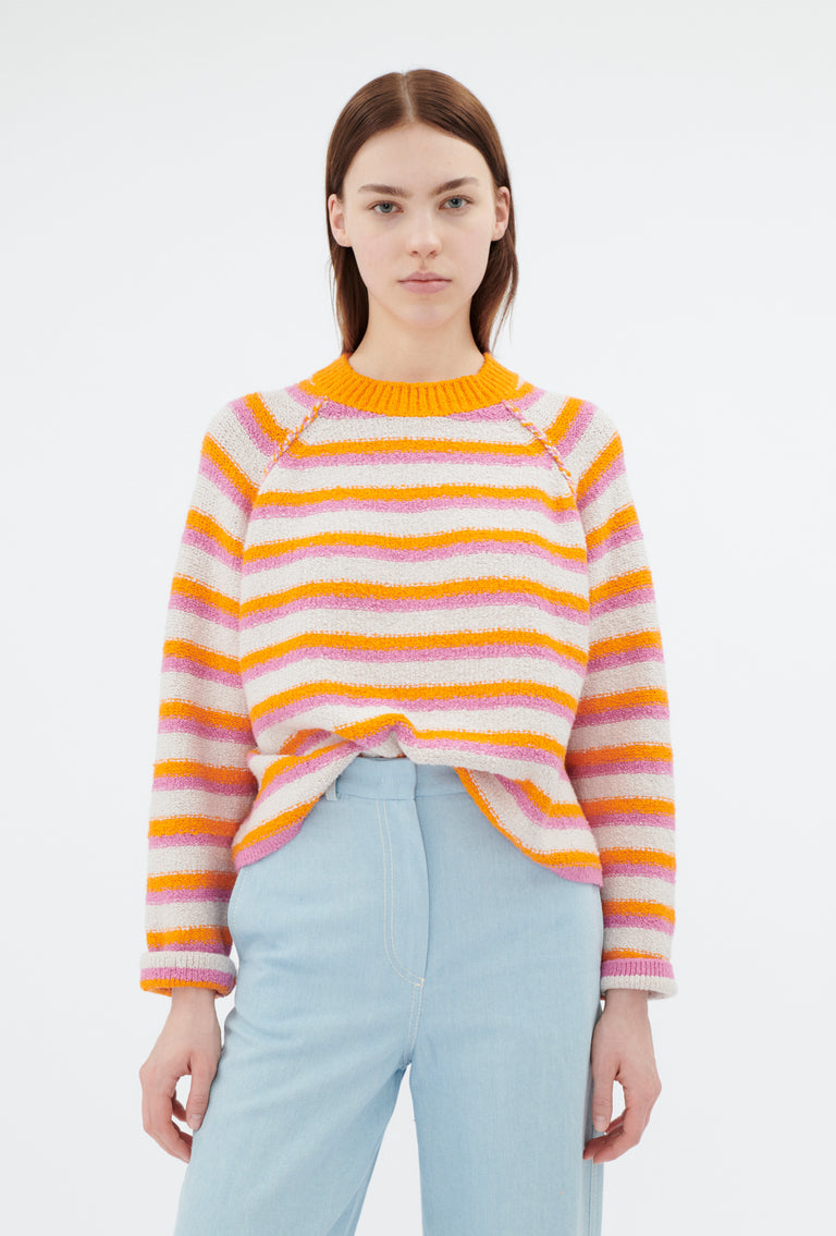 Odeeh Lido Stripe Pullover, Powder