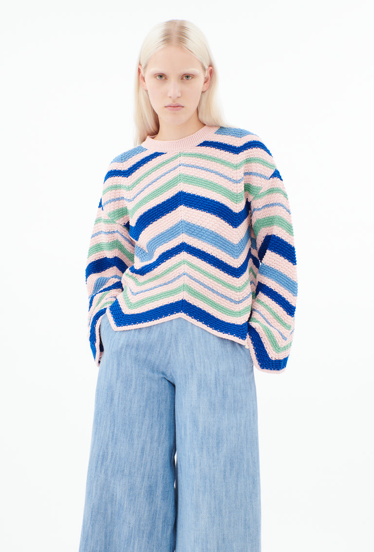 Odeeh Cablè Organic Cotton Pullover, Rosequartz