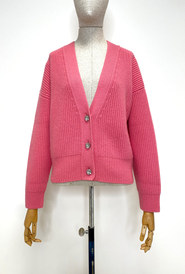 Odeeh Cash-Wool-Mix Cardigan, Candy