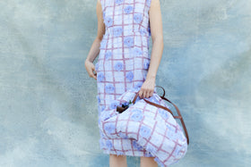 Filcoupé Check Shopper, Periwinkle Blue from ODEEH 