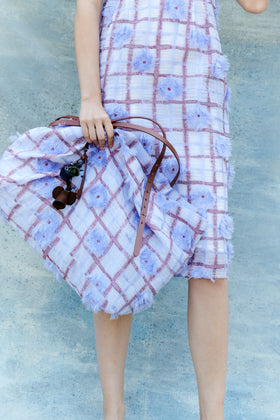 Filcoupé Check Shopper, Periwinkle Blue from ODEEH 