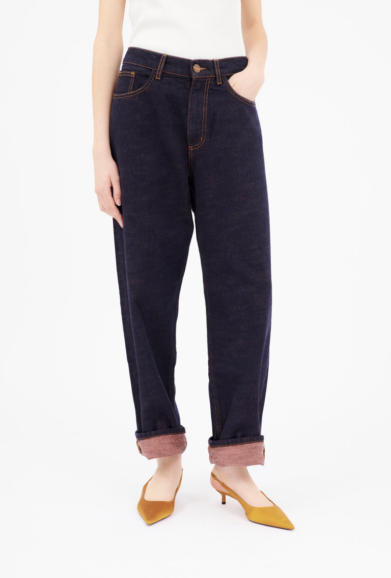 Odeeh Coloured Denim Jeans, Marine