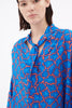 Memphis Achats Crepe de Chine Bluse, Turquoise Blue from ODEEH 